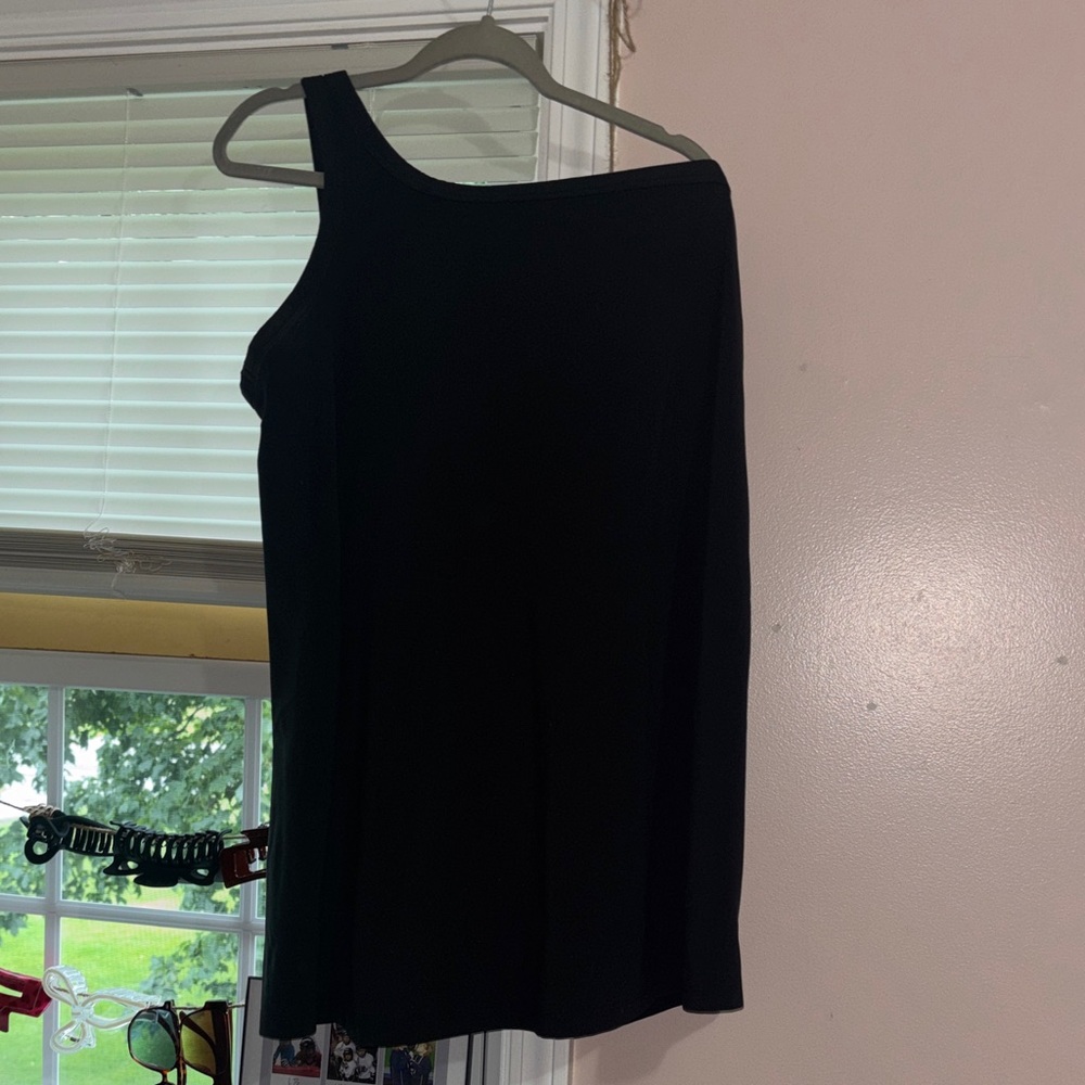 Women’s One-Shoulder Athletic Black Dress